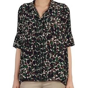 Gerard Darel Celia Camouflage Blouse BNWOT